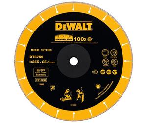 DeWALT DT3752 Lame diamantée 355 x 25,4 mm pour fraises a métaux