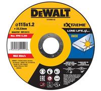DeWALT DT43903 Disque a tronçonner 115x1,2x22,23mm Inox type 41 (plat)