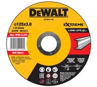 Disque à tronçonner le métal convexe DeWALT 125 x 22,2 x 3,0 mm DT43911