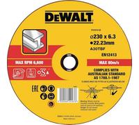 DeWALT DT43919 Disque A Meuler Le Métal 230X22.2mm, Épaisseur 6mm