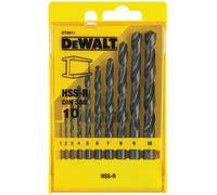 DeWALT DT5911-QZ Spirálfúró készlet fémhez, öntöttvashoz és műanyaghoz (HSS-R), 10 db