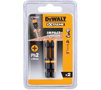 DeWalt Embouts de vissage cruciformes DT70532T-QZ PH2 torsion 50 mm Lot de 2