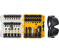 DeWalt DT70733T-QZ Coffret Toughcase 38 Pièces - Embouts de vissage Flextorq - Lunettes de Sécurité - Pour Perceuse-Visseuse Argent