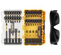DeWalt Coffret DT70740T-QZ 38 pièces - Embouts Flextorq, lunettes de sécurité, argent