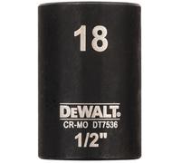 DeWALT DT7536 IMPACT Tete hexagonale 18 mm x 1/2''. Short