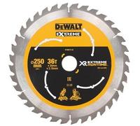 DeWalt Lame de scie circulaire XR Extreme Runtime DT99572 250/30 mm 36 WZ/FZ 1 pièce Noir/Jaune