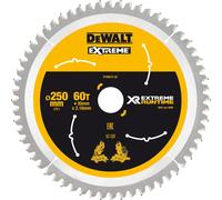 DeWalt DT99573-QZ Lame de scie circulaire , 250 mm, 80 dents, coupes précises dans le bois et les matériaux composites, compatible avec les scies de table et les scies à main de.