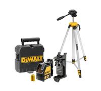 DeWALT DW088KTRI-XJ Laser Croisé À Nivellement Automatique Dans Un Coffret (DW088K) & Trépied Dans Un Sac (DE0881T) - Rouge - 5 M