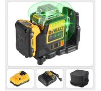 DeWalt DW089LG 12 - Ligne 3 - Côté 360 ° Tout autour du vert - Niveau laser léger pour une utilisation extérieure - Idéal pour une