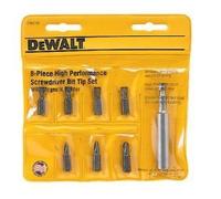 DEWALT DW2102 Assortiment de 7 embouts de tournevis avec porte-embout magnétique