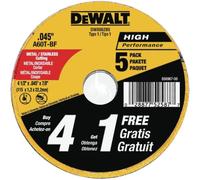 Dewalt DW8062B5 5PK Meule de tronçonnage, 11,4 cm x 1,2 mm