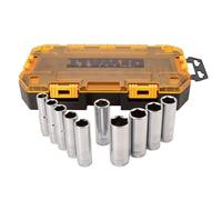 DEWALT DWMT73815 Lot de 10 douilles métriques profondes 1/2"