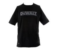 DEWALT T-Shirt Logo Homme Travail Haut Noir Performance Ventilé Humidité