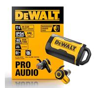 DEWALT Écouteurs sans Fil Bluetooth Robustes Jobsite Pro X2 ANC, réduction Active du Bruit, Commandes rotatives, autonomie de 10 h (Plus de 40 h avec étui), 4 Modes d'égalisation, IP54
