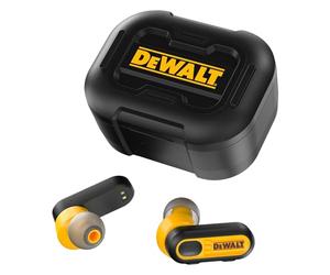 DEWALT Écouteurs sans Fil Robustes, Casque Bluetooth avec étui de Chargement de Type C Inclus, autonomie de Plus de 37 Heures, Configuration Facile pour iPhone, édition Noire