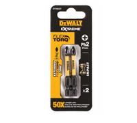 DeWALT Embout de tournevis à torsion 57 mm, PH2, EXTREME (2 pièces) DT70532T