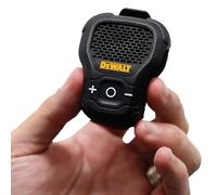 DEWALT Enceinte Bluetooth Portable Enceinte Bluetooth sans Fil avec Clip magnétique - Enceinte Portable étanche Jobsite Pro - Microphone intégré pour Une Utilisation Mains Libres, Noir
