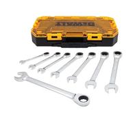 DEWALT Ensemble de clés mixtes à cliquet SAE, technologie à couple direct, étui verrouillable inclus, 8 pièces (DWMT74733)