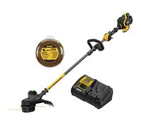 DEWALT FLEXVOLT DCST970X1 & DWO1DT802 Débroussailleuse 60 V MAX*, deux vitesses, batterie 3 Ah et ligne de débroussailleuse supplémentaire, 68,6 m x 0,080 cm (DCST970X1 et DWO1DT802) Jaune