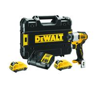 DeWalt Visseuse à chocs DCF801D2-QW – 12 V, 2 batteries, chargeur rapide