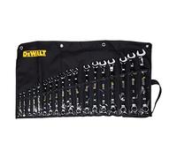 DEWALT Jeu de 18 clés mixtes coudées à 15° ISO 3318 DIN 3113 7-24 mm