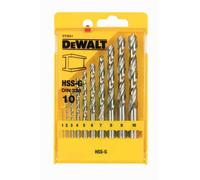 DeWALT DT5921 Jeu de meches HSS-G de 10 pieces en boîte plastique