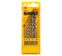 DeWALT Jeu de forets à pierre DT6952 5 pièces - Jeu de forets à pierre, résistant aux chocs, tige de 9,5mm, maçonnerie, pierre naturelle et artificielle, brique