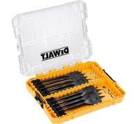 Dewalt Jeu de mèches à bois 9 pièces (12-32 mm, pointe de centrage affûtée, tige 1/4", convient pour le bois dur/doux, le bois de construction, le bois avec clous) DT70751-QZ