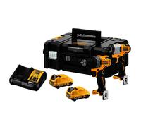 DeWALT Jeu de tournevis sans fil, 2x Batteries, Chargeur rapide - DCK2110L2T-QW