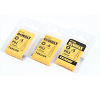 DEWALT Jeu d'embouts de vissage Torsion 3 pces Ph1+Ph3 Embout de vissage Vis Impact Torsion