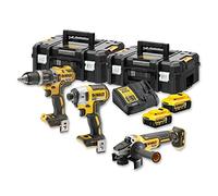 Outil multifonction et mini-outil De Walt Dewalt - pack de 3 machines 18v 5ah li-ion dcd796 + dcg405 + dcf887 - dck384p2t
