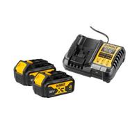 DeWalt Pack de 2 batteries XR 18V DCB1104M2-QW 4Ah Li-Ion + chargeur
