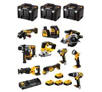 DeWALT DCK1012P4T Batterie Li-ion 18 V, Ensemble Combiné De 10 Pièces (4 Batteries De 5,0 Ah) Dans TSTAK