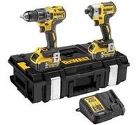 DeWalt - Kit de 2 machines 18V 2x5Ah Li-Ion Perceuse à percussion + visseuse à chocs - DCK266P2 G