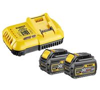 Pack 2 batteries FLEXVOLT 54V 6Ah + 1 chargeur en boite carton - DEWALT - DCB118T2