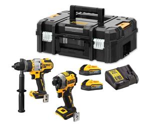 DEWALT KIT D'OUTILS ÉLECTRIQUES 2-18V-5AH BATTERIE POWERSTACK 2PCS DCK2052H2T