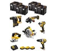 DeWALT Kit DWK601T (DCD996 DCH273 DCG405 DCF887 DCS334 DCS570 3 x 5,0 Ah DCB115 4 x TSTAK VI)