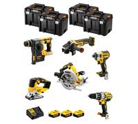 DeWALT Kit DWK601T (DCD996 + DCH273 + DCG405 + DCF887 + DCS334 + DCS570 + 3 x 5,0 Ah + DCB115 + 4 x TSTAK VI)