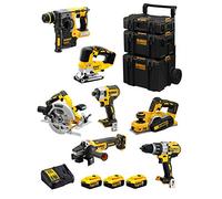 DeWALT Kit DWK701 (7 Machines + 3 Batteries 18V 5,0 Ah + Chargeur + Caddy 3en1)