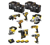 DeWALT Kit DWK800T (DCD796 + DCH273 + DCG405 + DCF887 + DCF894 + DCS331 + DCS391 + DCL050 + 3 Batteries de 5,0 Ah + Chargeur + 4 x TSTAK VI)