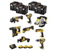 DeWALT Kit DWK802T (DCD796 + DCH273 + DCG405 + DCF887 + DCS355 + DCS369 + DCS391 + DCL050 + 3 Batteries de 5,0 Ah + Chargeur + 4 x TSTAK VI)