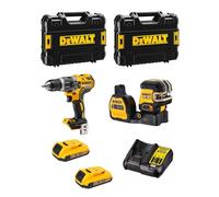 DeWALT Kit MTPROF01 (DCD796 + DCE088NG18 + 2 x 2,0 Ah + DCB107 + 2 x TSTAK II)