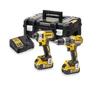 DEWALT Kit Perceuse DCD796 + Visseuse à Impact DCF887 + 2 Batteries 5Ah + Chargeur DCB115 + Mallette Tstak DCK266P2T-QW