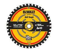 DEWALT - Lame de Scie Circulaire Portative - Lame Extreme Cutting pour Scies Circulaires - Lame Ø184mm - Taille de l'Alésage 16mm - Épaisseur 1,65mm - 40 Dents - DT10303-QZ