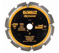 DeWALT Lame denture diamant pour fibre de ciment et laminés, 250x30 mm, 12 dents - DT1474-QZ