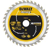 DeWalt Lame de scie circulaire portative DT99563 190 x 30 mm 36 dents XR Extreme Noir/Jaune