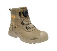 DEWALT Lander Bottes de travail imperméables en cuir nubuck pour homme, coupe large, fermeture BOA, non métallique, stone, 38 EU
