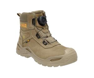 DEWALT Lander Bottes de travail imperméables en cuir nubuck pour homme, coupe large, fermeture BOA, non métallique, stone, 41 EU