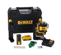 Niveau laser multilignes 3 x 360° avec faisceau vert et télécommande - Livré en coffret T-STAK - DEWALT - DCLE34035D1-QW