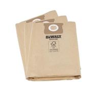 DEWALT Lot de 3 sacs à poussière DXVA19-4201 pour aspirateur sec/humide DEWALT DXV23PTA Facile à fixer pour un minimum d'interruption de nettoyage